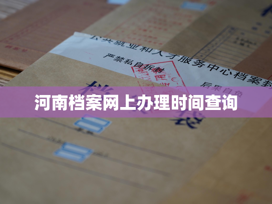 河南档案网上办理时间查询