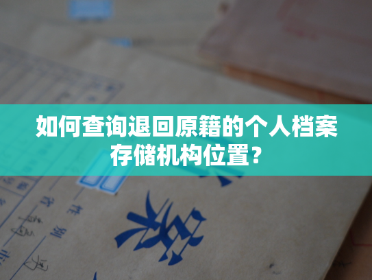 如何查询退回原籍的个人档案存储机构位置？