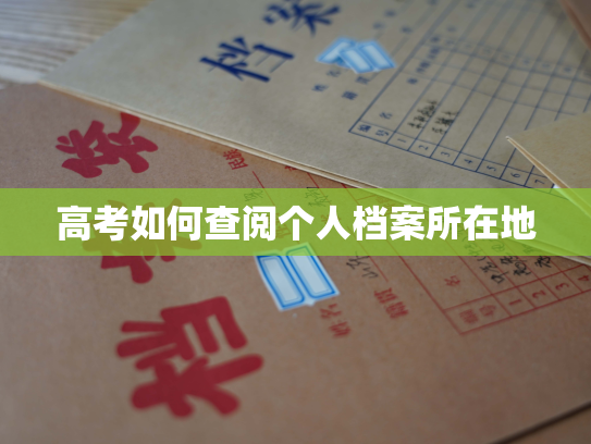 高考如何查阅个人档案所在地