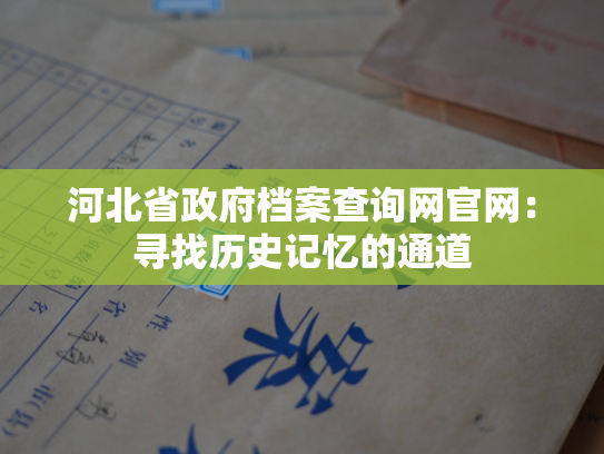 河北省政府档案查询网官网：寻找历史记忆的通道