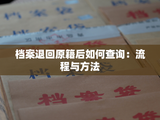 档案退回原籍后如何查询：流程与方法