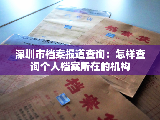 深圳市档案报道查询：怎样查询个人档案所在的机构