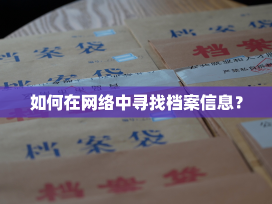 如何在网络中寻找档案信息？