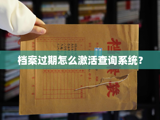 档案过期怎么激活查询系统？