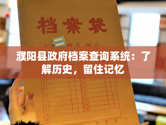 濮阳县政府档案查询系统：了解历史，留住记忆