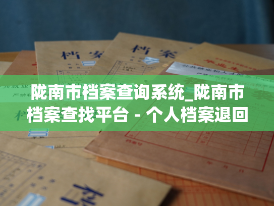 陇南市档案查询系统_陇南市档案查找平台 - 个人档案退回原籍后如何查询的指南