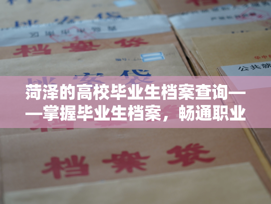 菏泽的高校毕业生档案查询——掌握毕业生档案，畅通职业道路。
