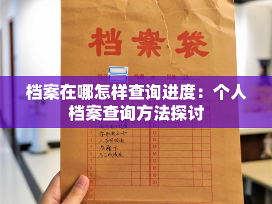 档案在哪怎样查询进度：个人档案查询方法探讨