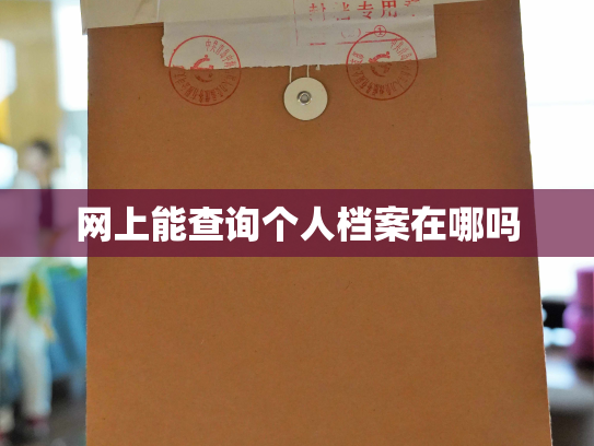 网上能查询个人档案在哪吗