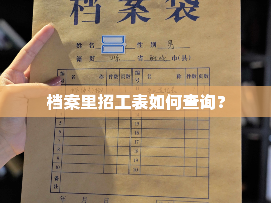 档案里招工表如何查询？