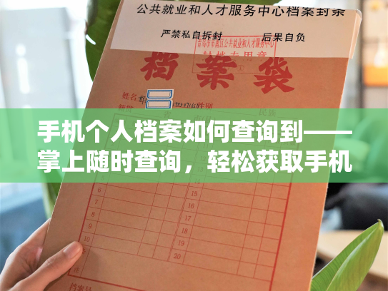 手机个人档案如何查询到——掌上随时查询，轻松获取手机个人档案