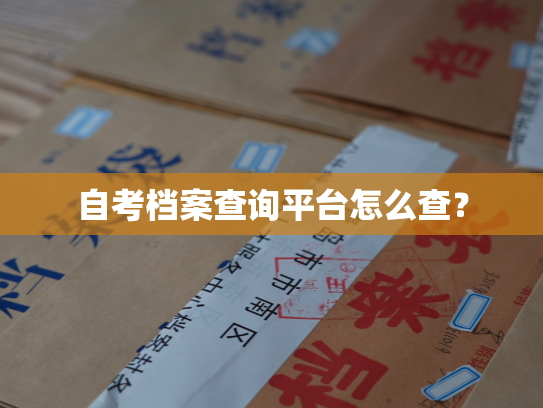自考档案查询平台怎么查？