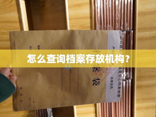 怎么查询档案存放机构？