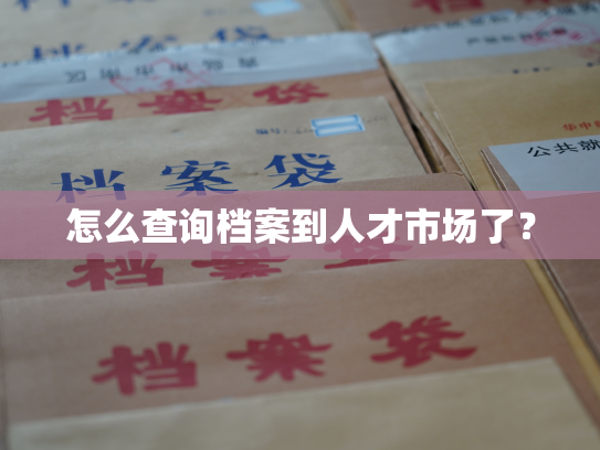 怎么查询档案到人才市场了？