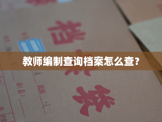 教师编制查询档案怎么查？