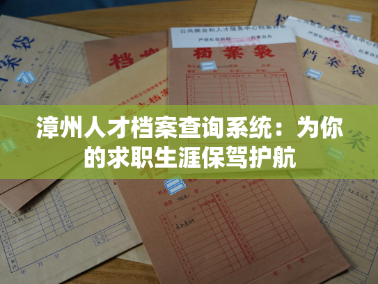 漳州人才档案查询系统：为你的求职生涯保驾护航