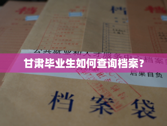甘肃毕业生如何查询档案？