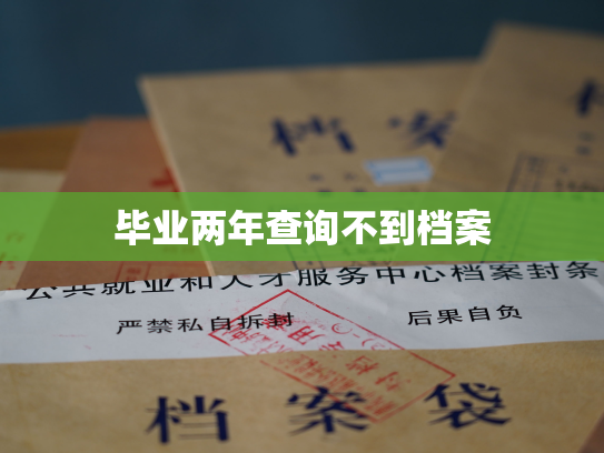 毕业两年查询不到档案