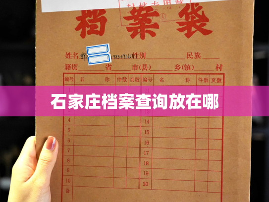 石家庄档案查询放在哪
