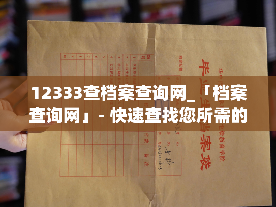 12333查档案查询网_「档案查询网」- 快速查找您所需的档案！