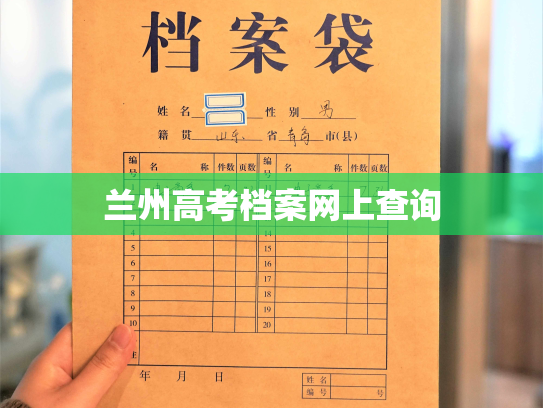 兰州高考档案网上查询