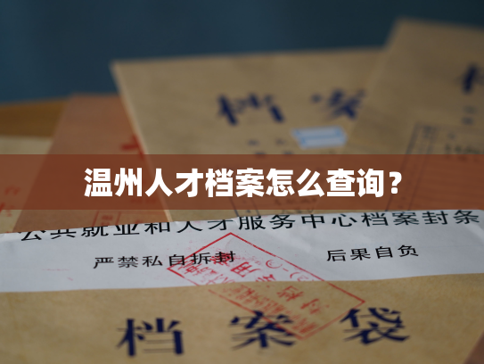 温州人才档案怎么查询？