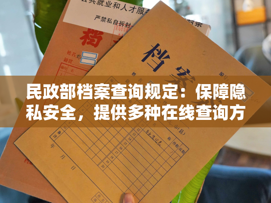 民政部档案查询规定：保障隐私安全，提供多种在线查询方式