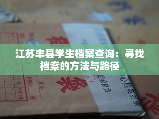 江苏丰县学生档案查询：寻找档案的方法与路径