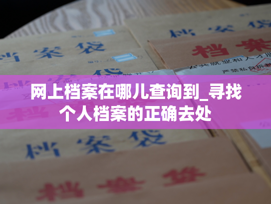 网上档案在哪儿查询到_寻找个人档案的正确去处