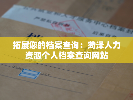 拓展您的档案查询：菏泽人力资源个人档案查询网站