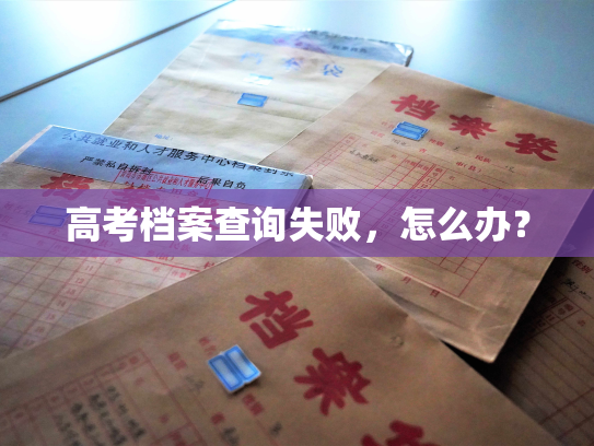 高考档案查询失败，怎么办？