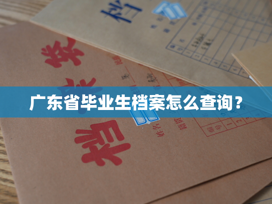 广东省毕业生档案怎么查询？