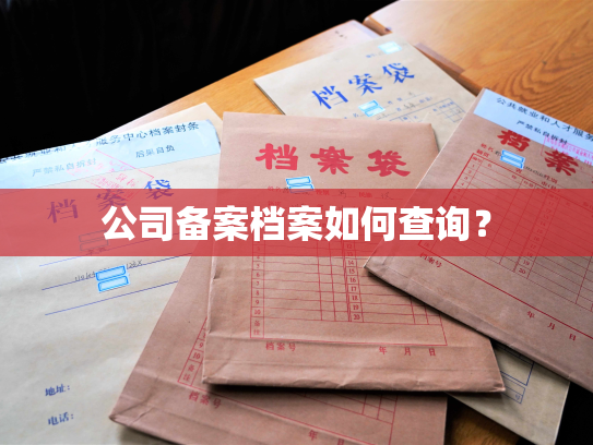 公司备案档案如何查询？