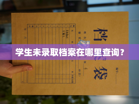学生未录取档案在哪里查询？
