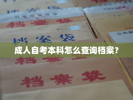 成人自考本科怎么查询档案？