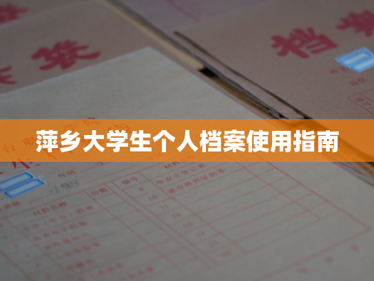 萍乡大学生个人档案使用指南