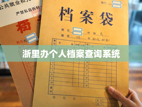 浙里办个人档案查询系统