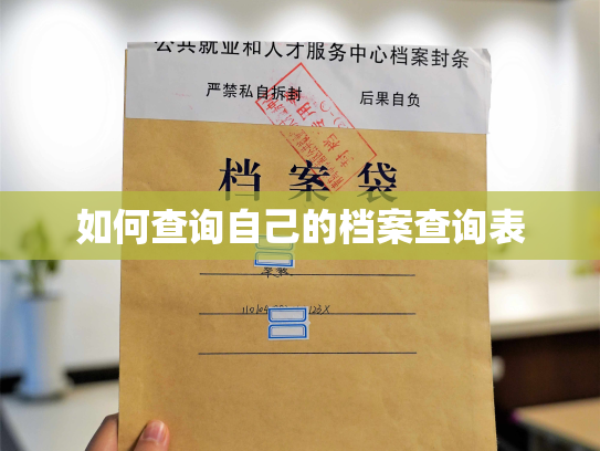 如何查询自己的档案查询表