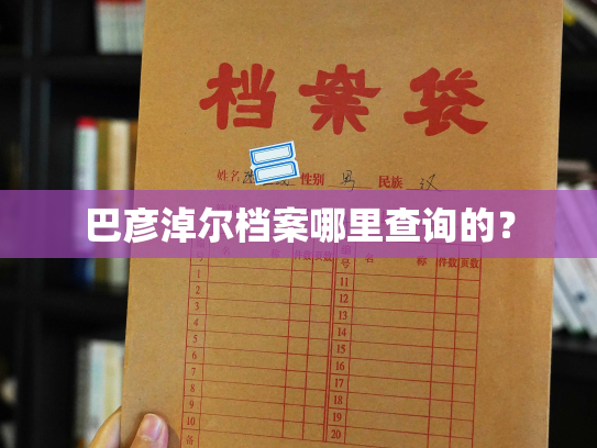 巴彦淖尔档案哪里查询的？