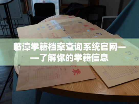 临漳学籍档案查询系统官网——了解你的学籍信息