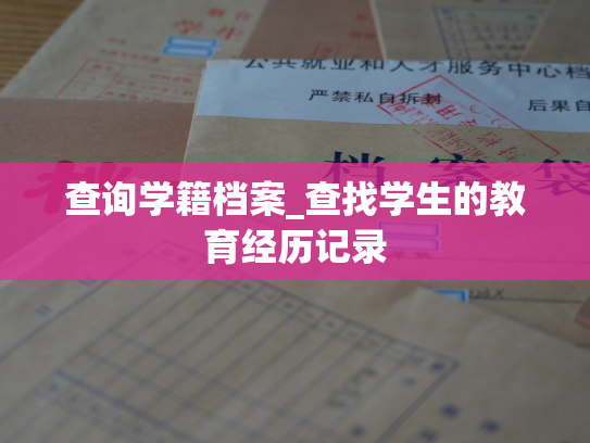 查询学籍档案_查找学生的教育经历记录