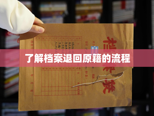 了解档案退回原籍的流程