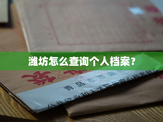 潍坊怎么查询个人档案？