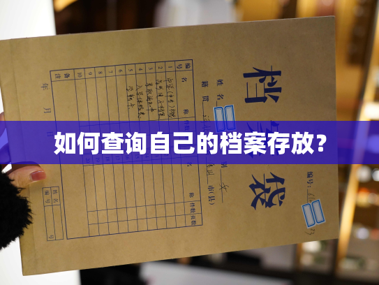 如何查询自己的档案存放？