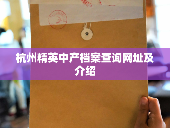 杭州精英中产档案查询网址及介绍