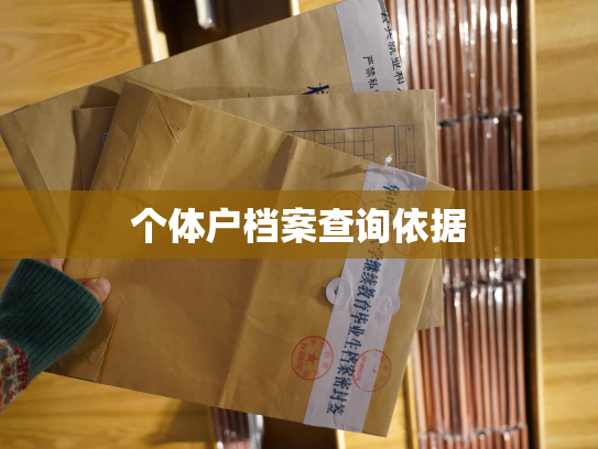 个体户档案查询依据