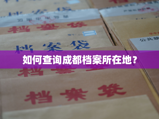 如何查询成都档案所在地？