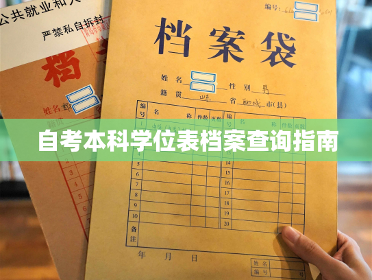自考本科学位表档案查询指南