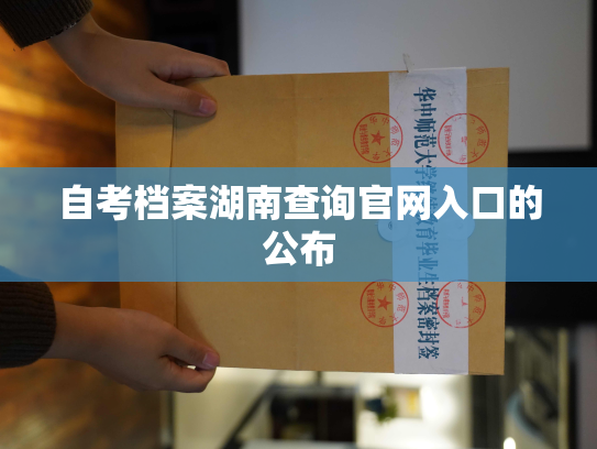 自考档案湖南查询官网入口的公布