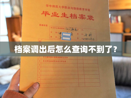 档案调出后怎么查询不到了？